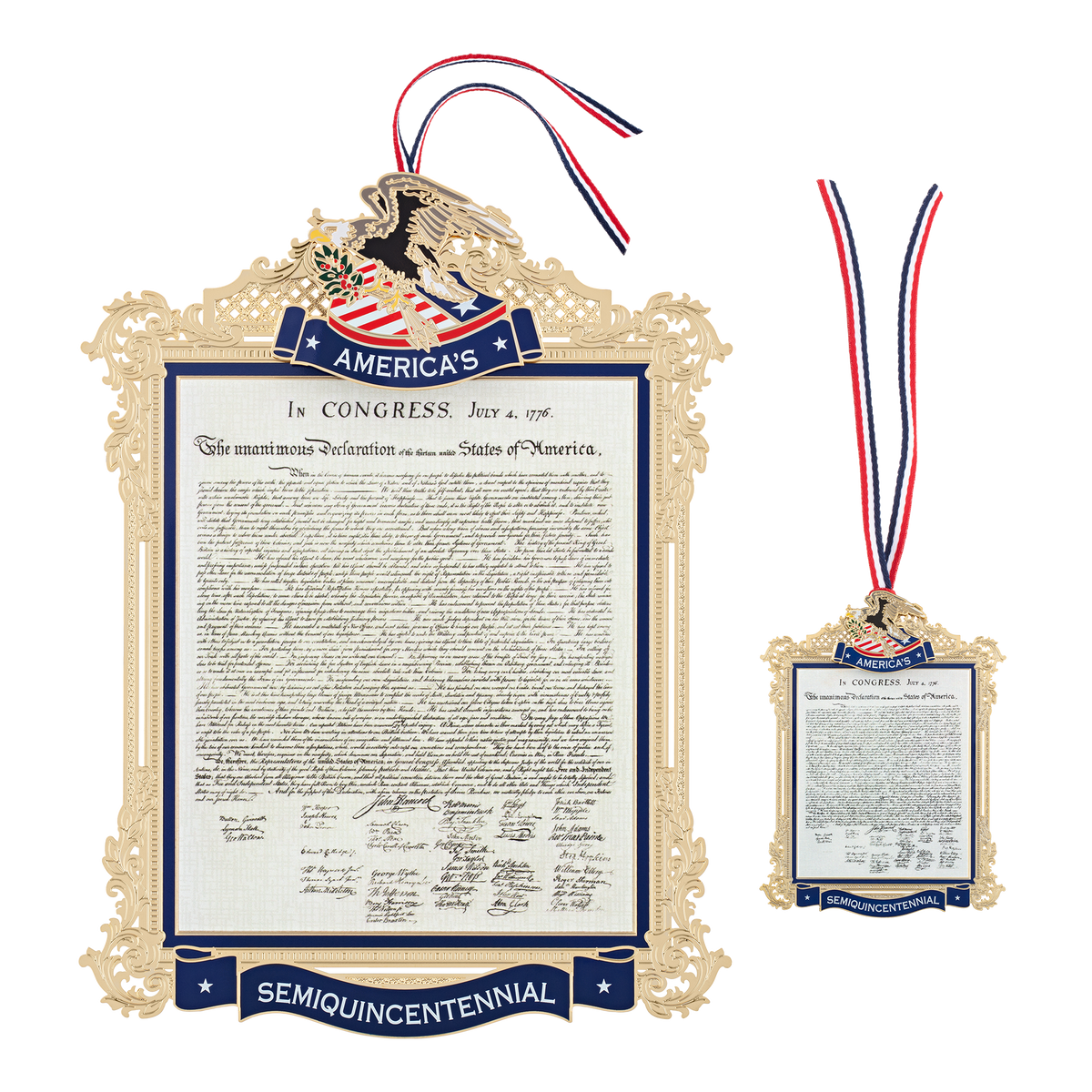 Official Commemorative Ornament of America’s 250th Anniversary 10" Display Wall Hanging