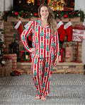 PatPat Matching Family Christmas Pajamas Christmas Tree Print Red