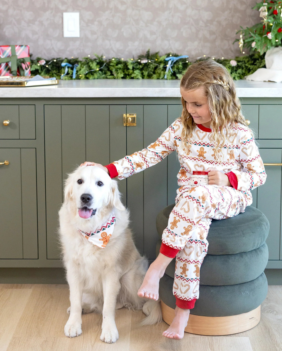PatPat Matching Family Christmas Pajamas Fair Isle & Gingerbread Print