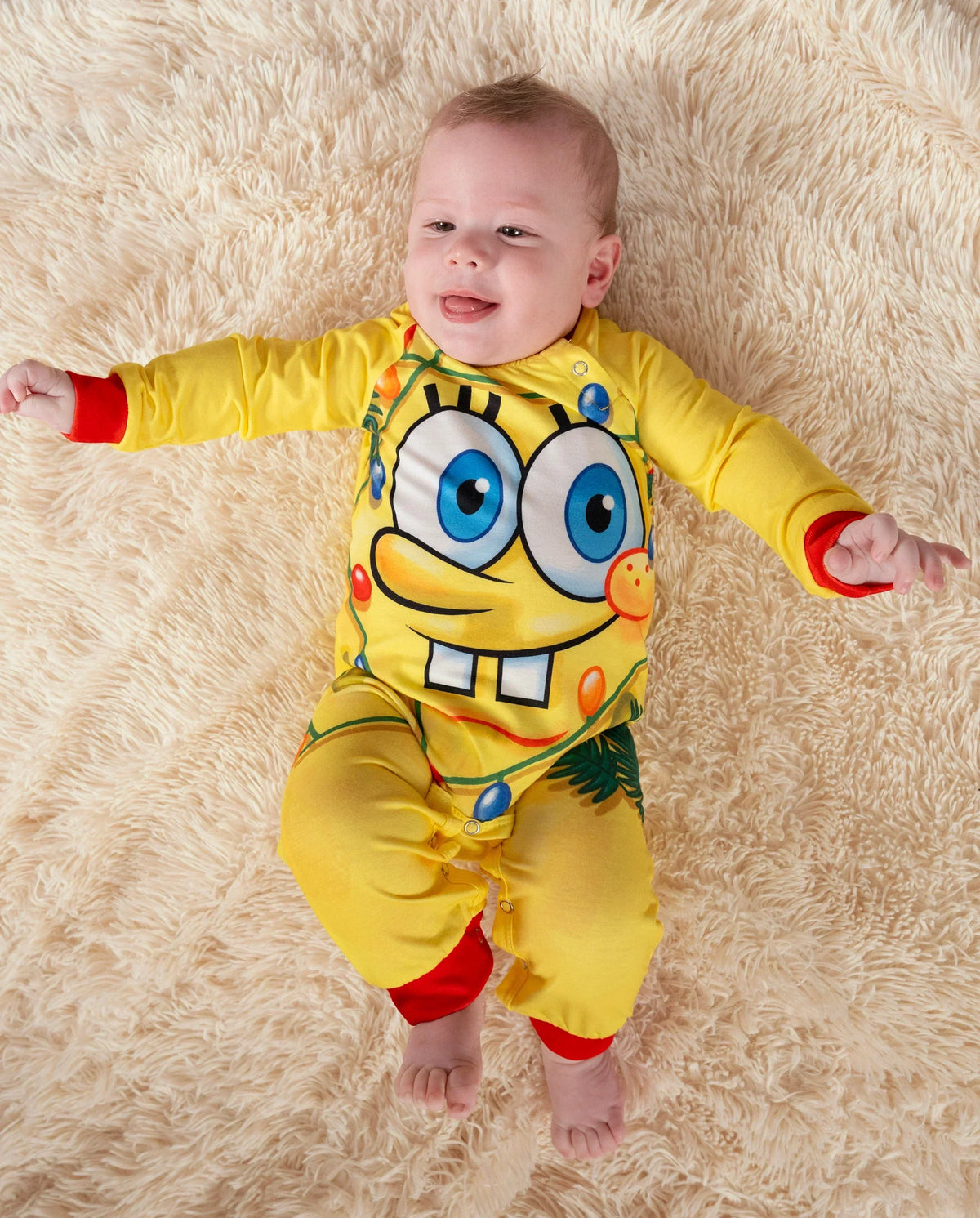 PatPat SpongeBob SquarePants Family Matching Christmas Pajamas Yellow