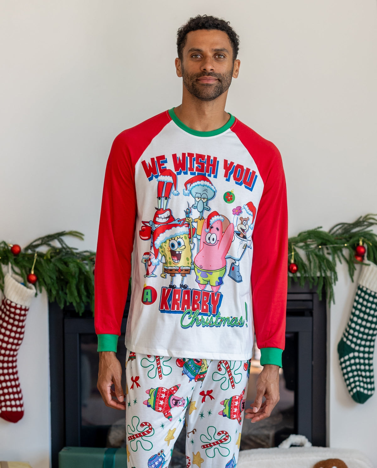 PatPat SpongeBob SquarePants Matching Family Christmas Pajamas Patrick Print Red