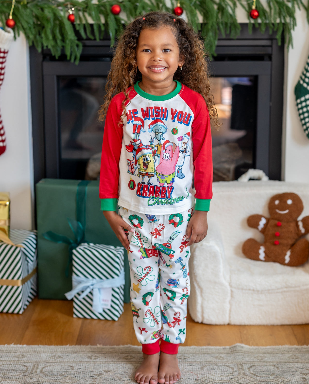 PatPat SpongeBob SquarePants Matching Family Christmas Pajamas Patrick Print Red