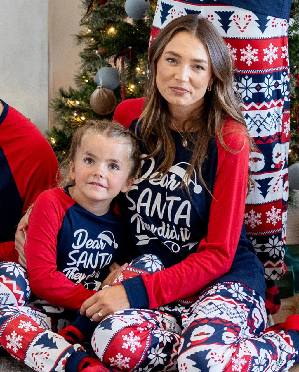 PatPat Family Matching Christmas Pajamas Glow in the Dark Navy