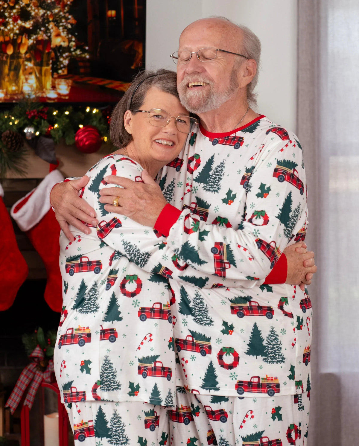 PatPat Matching Family Christmas Pajamas Christmas Tree & Car Print