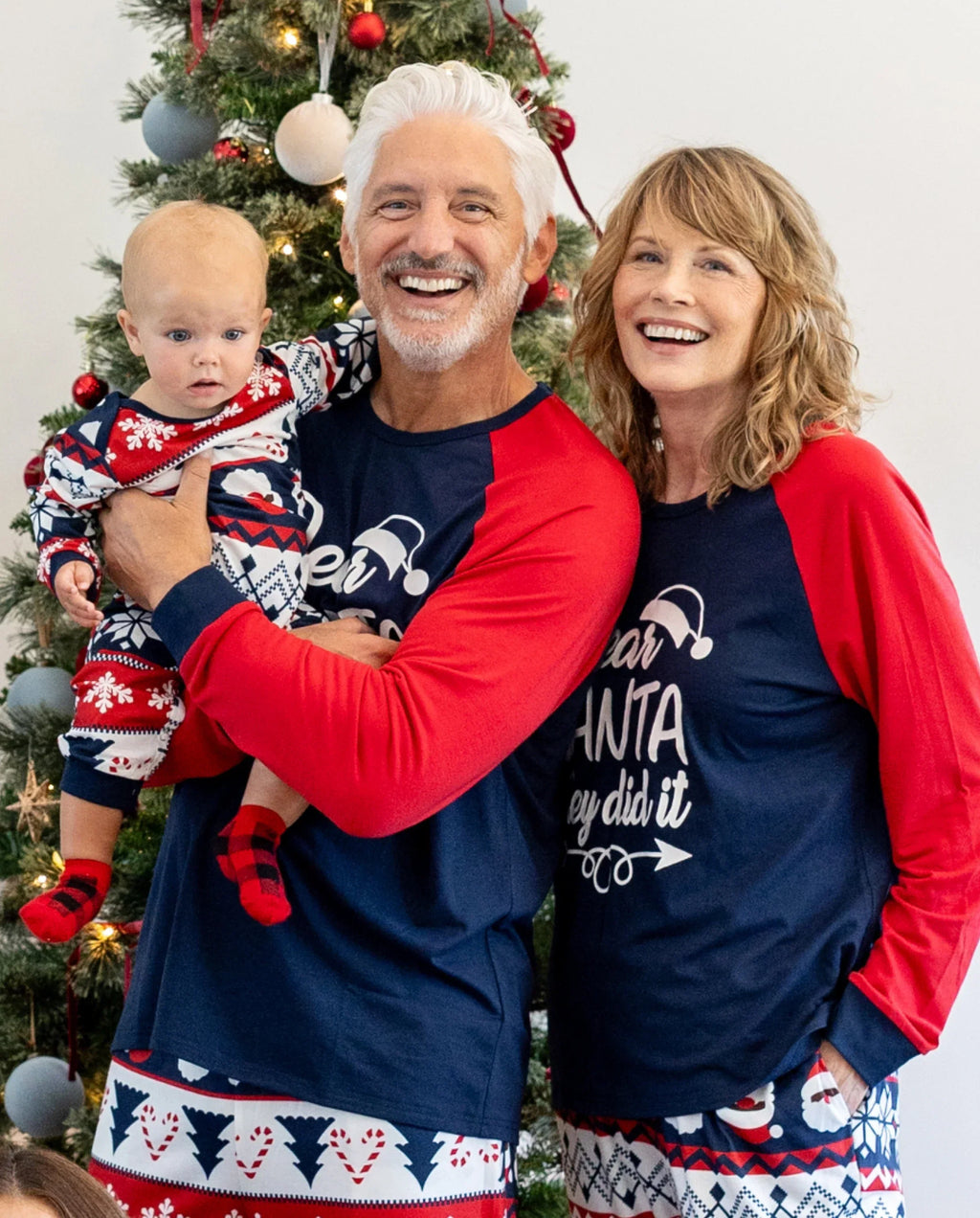 PatPat Family Matching Christmas Pajamas Glow in the Dark Navy