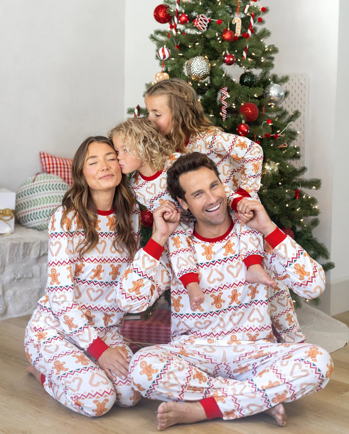 PatPat Matching Family Christmas Pajamas Fair Isle & Gingerbread Print