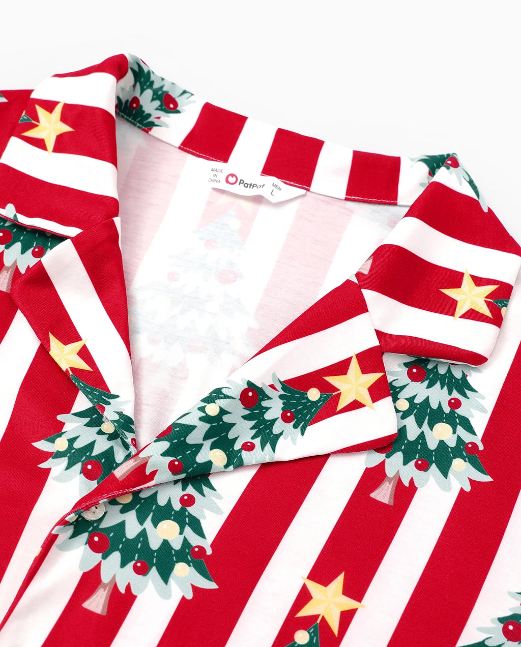 PatPat Matching Family Christmas Pajamas Christmas Tree Print Red
