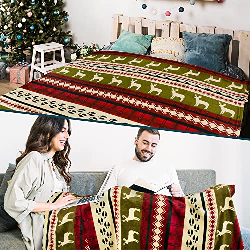 Pavilia Plush Red Christmas Fleece Throw Blanket - Soft, Warm Winter Cabin Throw, 50x60 - color: Christmas Red, size: 50 x 60 Inches - Throw