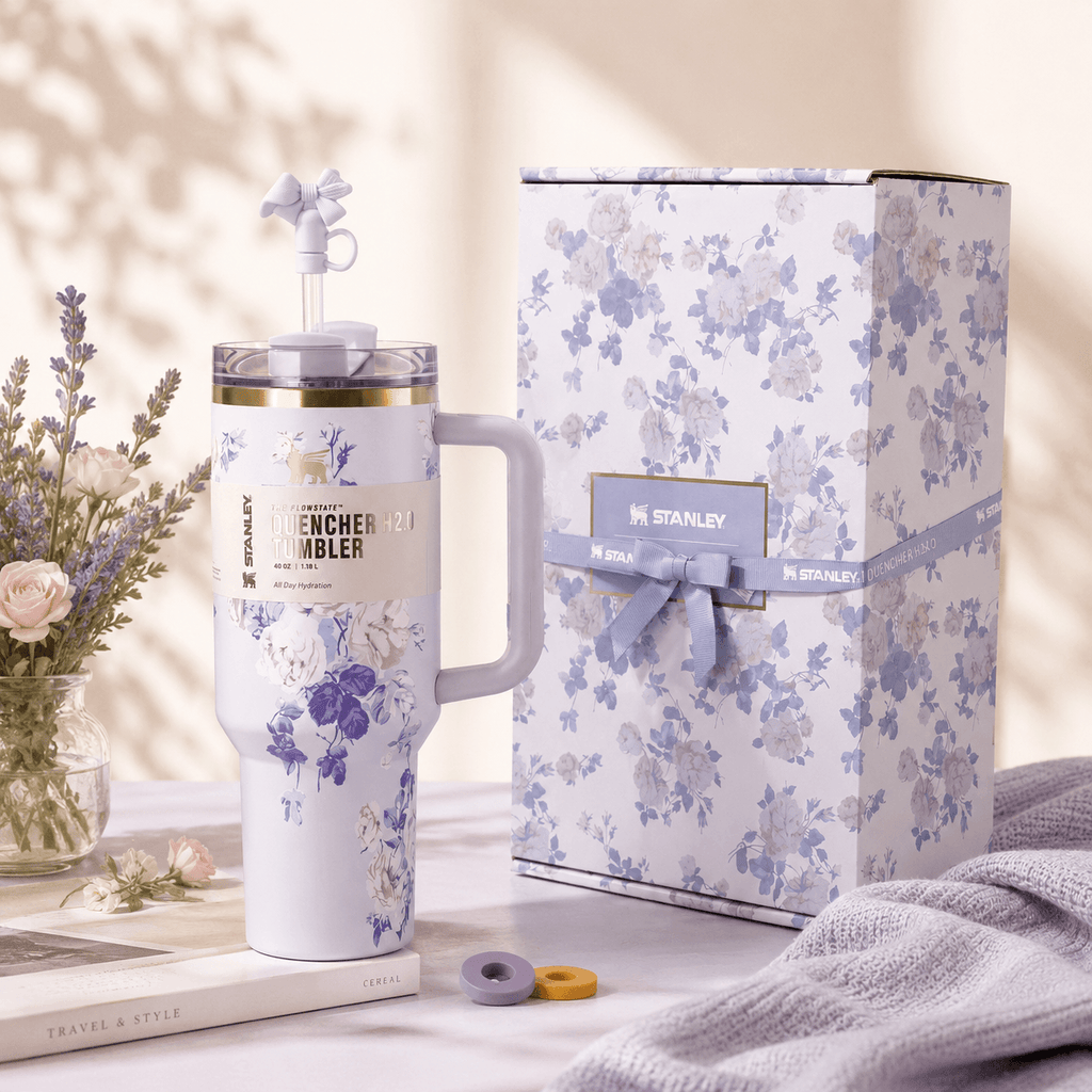 Stanley x LoveShackFancy Blue Violet Blossom Tumbler 40oz