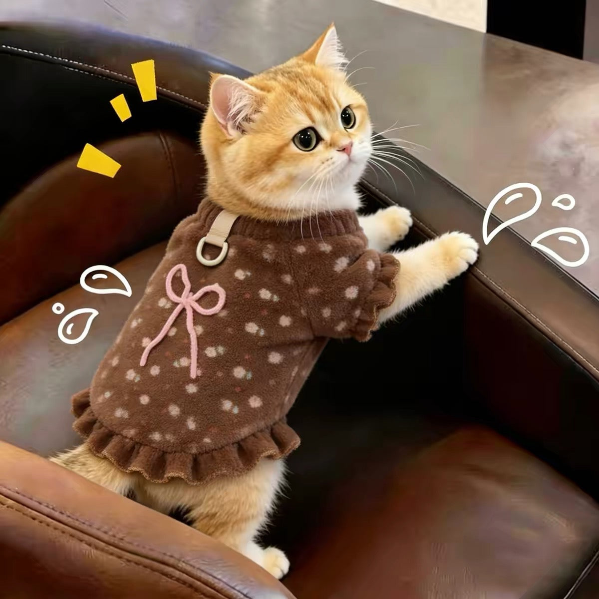 Fleece Soft Bow Two/Four legged Clothes