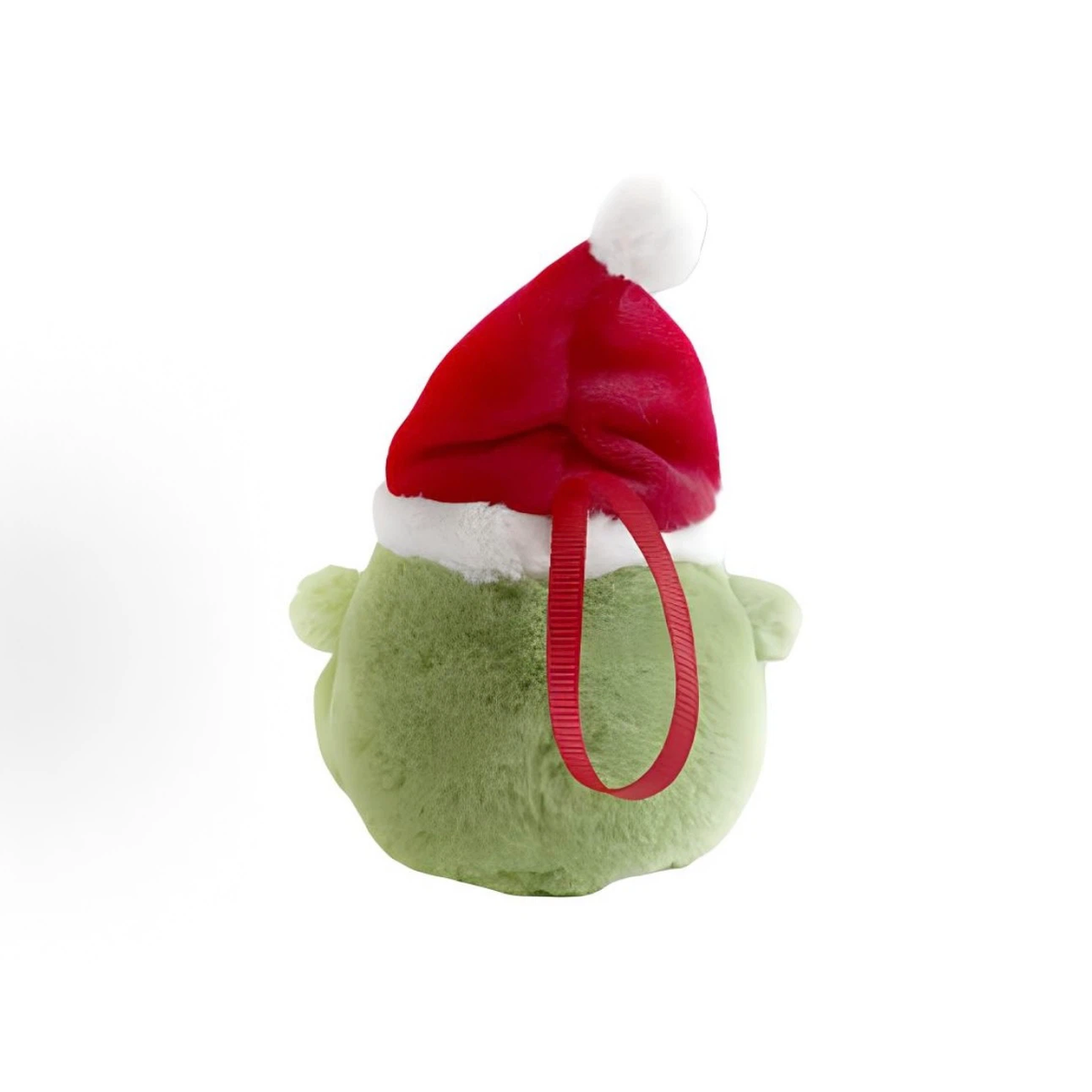 Christmas Frog Plush Ornament, Cute Green Ricky Frog Hanging Decoration with Santa Hat, Festive Xmas Tree Ornament Holiday Gift