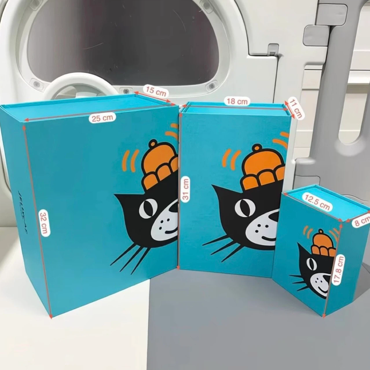 Jellycat Gift Box Set, Premium Plush Toy Packaging Box with Gift Bag & Wrapping Paper, 3 Sizes Available for Stuffed Animal Doll Present