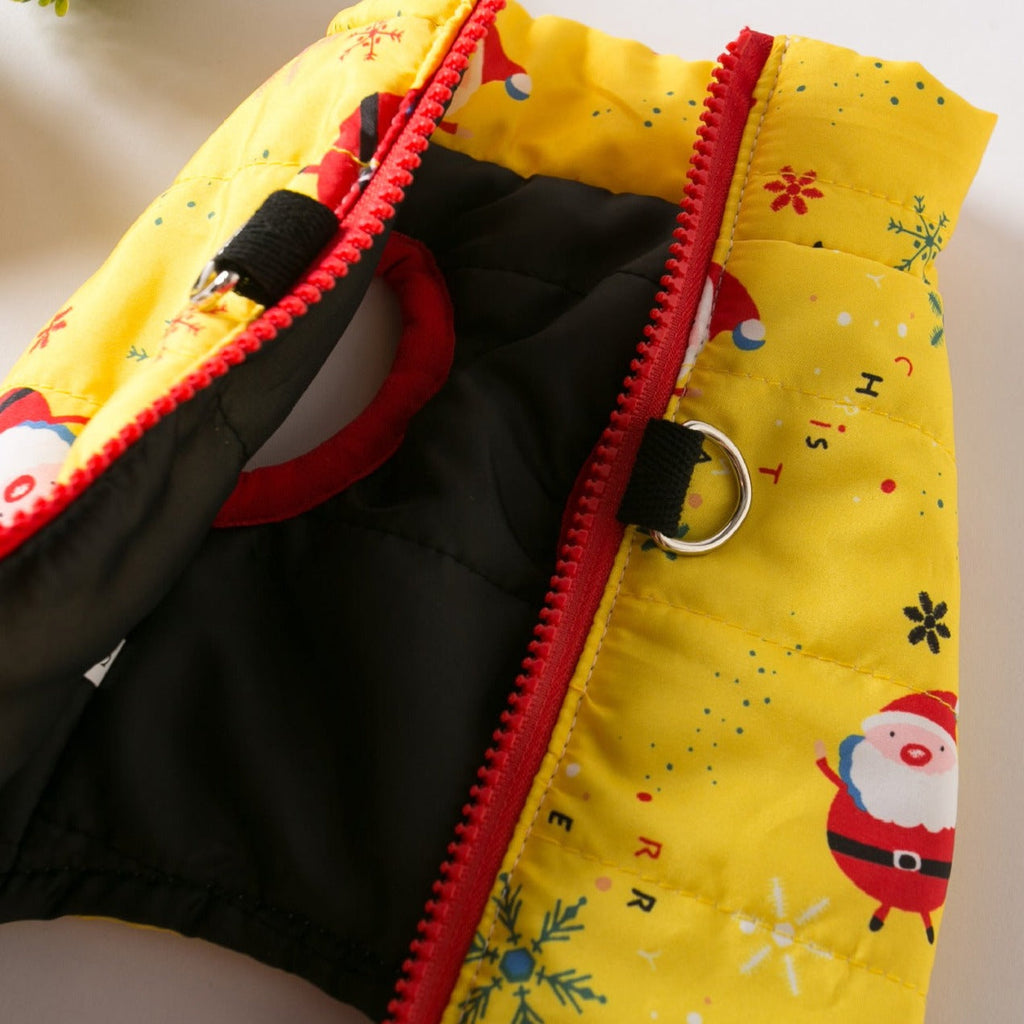 Christmas Star&Santa Printed Dog Jacket Vest