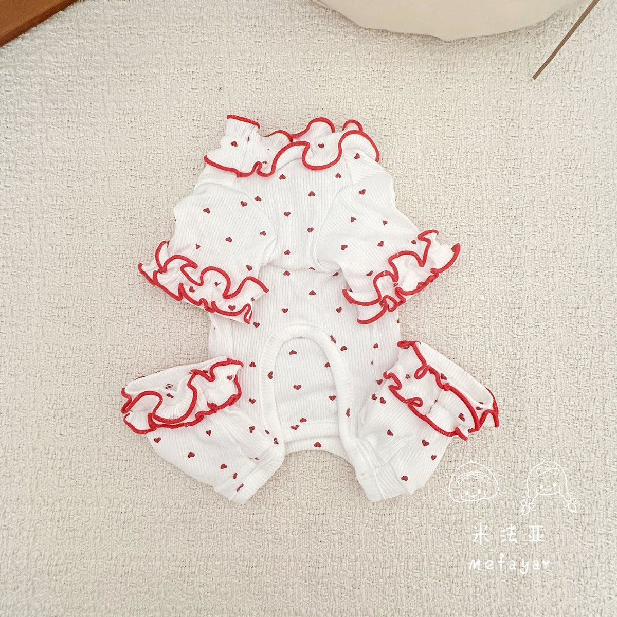 Sweet Heart Ruffled Dog Cat Dress/Jumpsuits