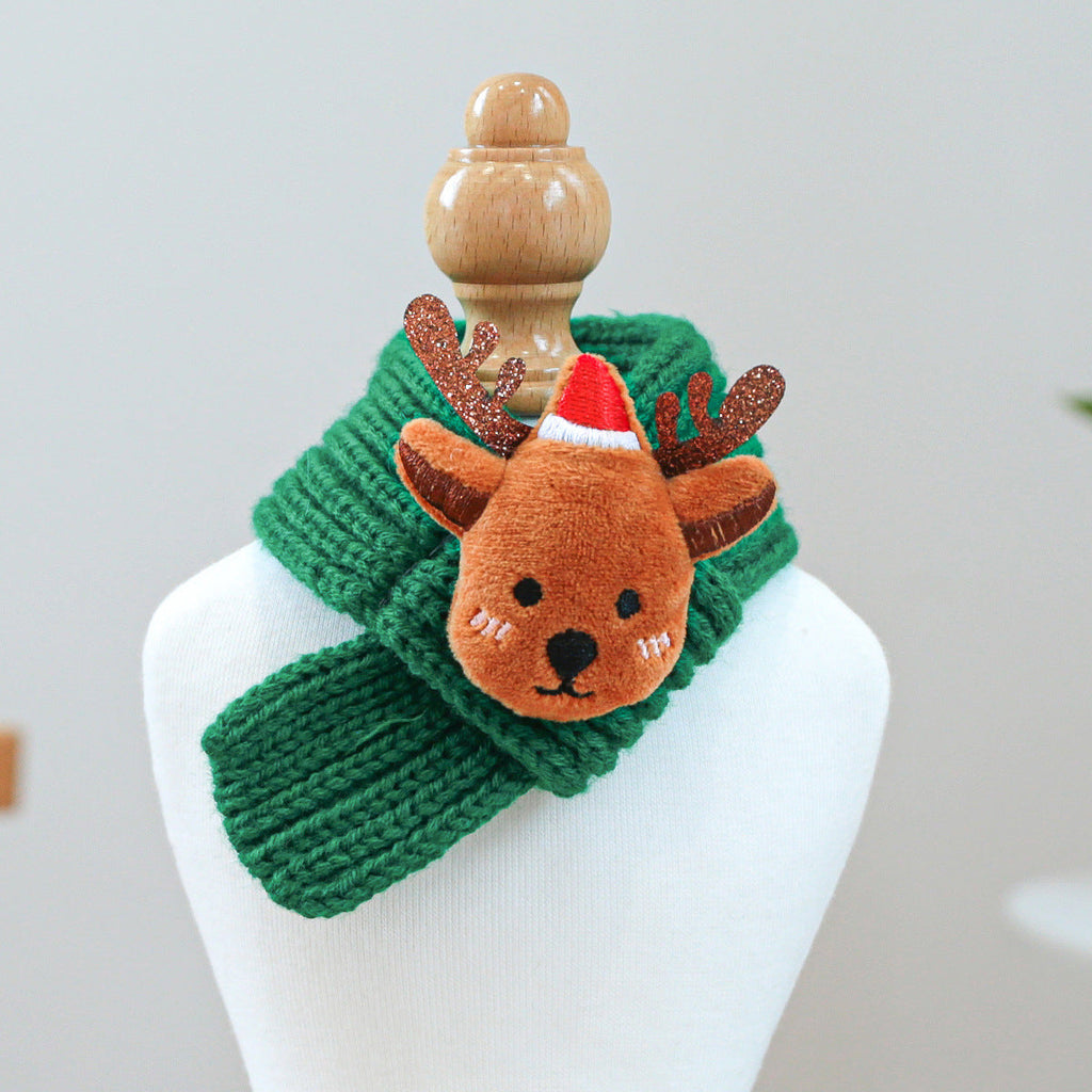 Christmas Santa/Elk Decor Dog Cat Scarf