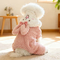 Fleece Warm Rabbit Hooded Dog Jumpsuits
