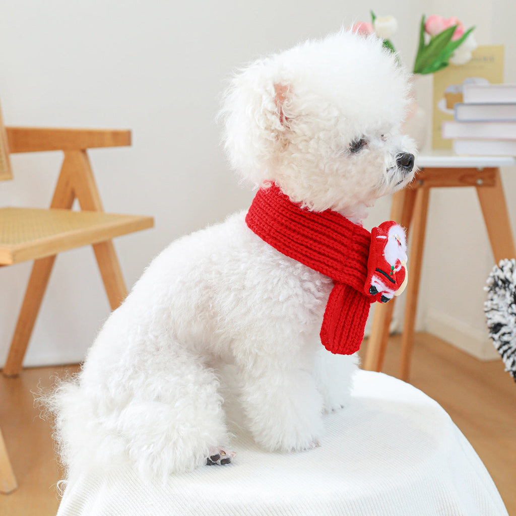 Christmas Santa/Elk Decor Dog Cat Scarf