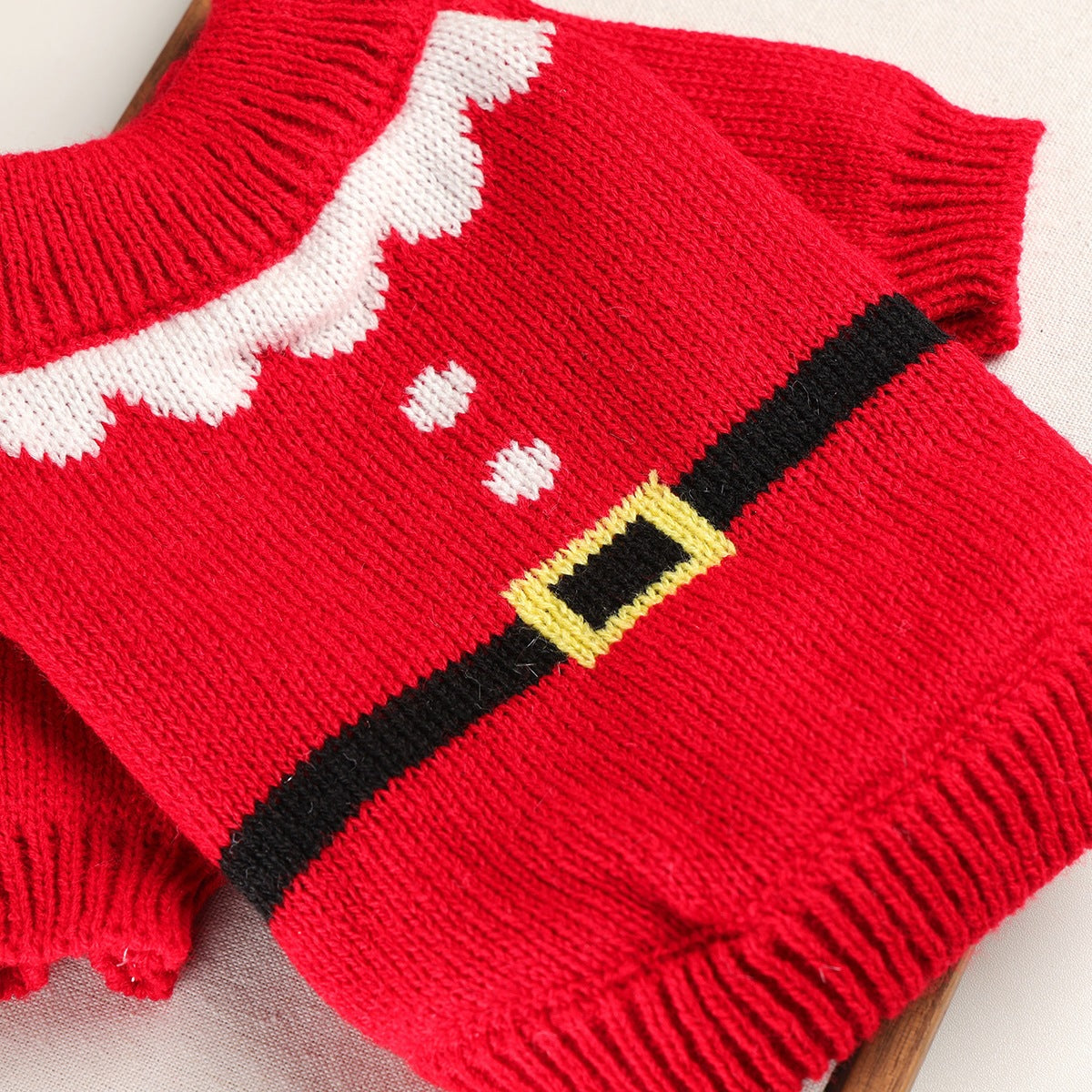 Christmas Santa Bow Dog Cat Knitted Sweater