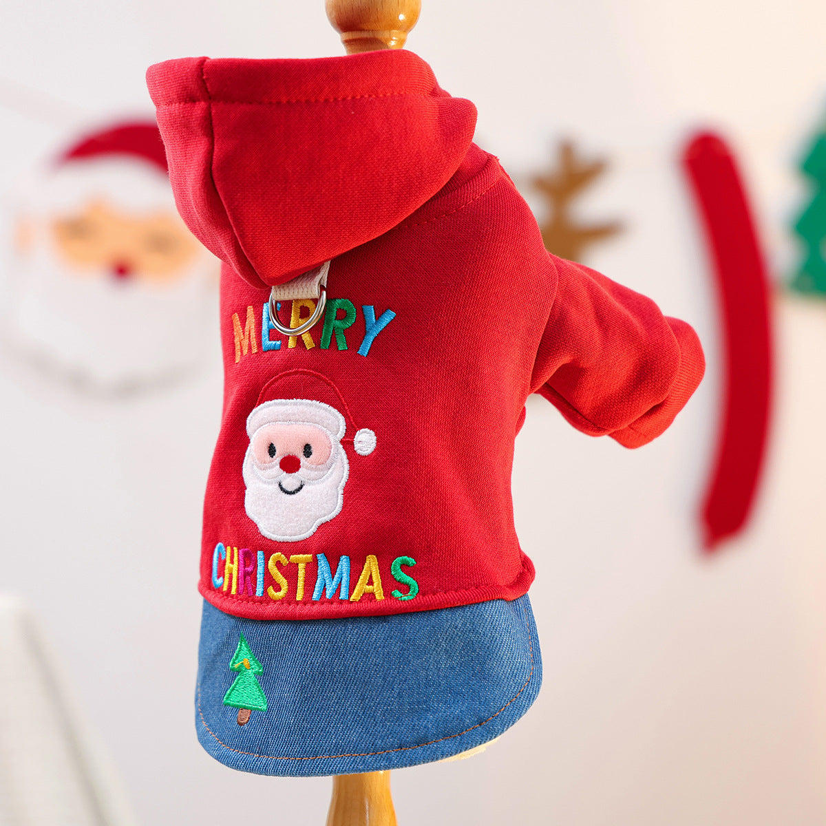 Christmas Tree Denim Dog Cat Dress/Jacket