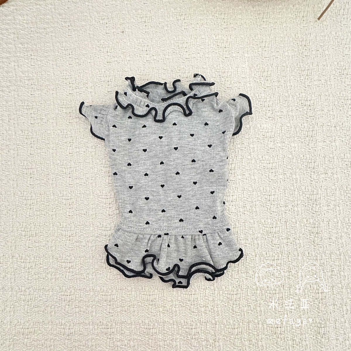 Sweet Heart Ruffled Dog Cat Dress/Jumpsuits