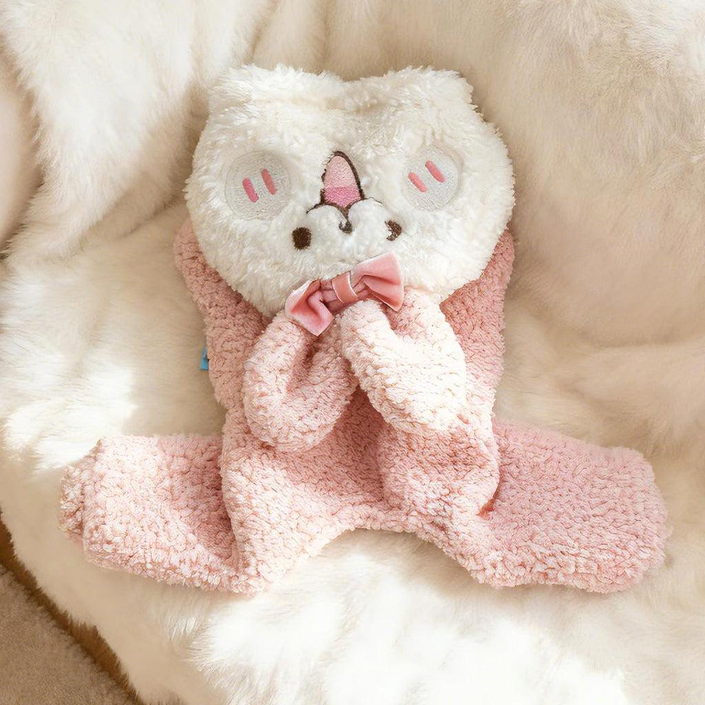 Fleece Warm Rabbit Hooded Dog Jumpsuits
